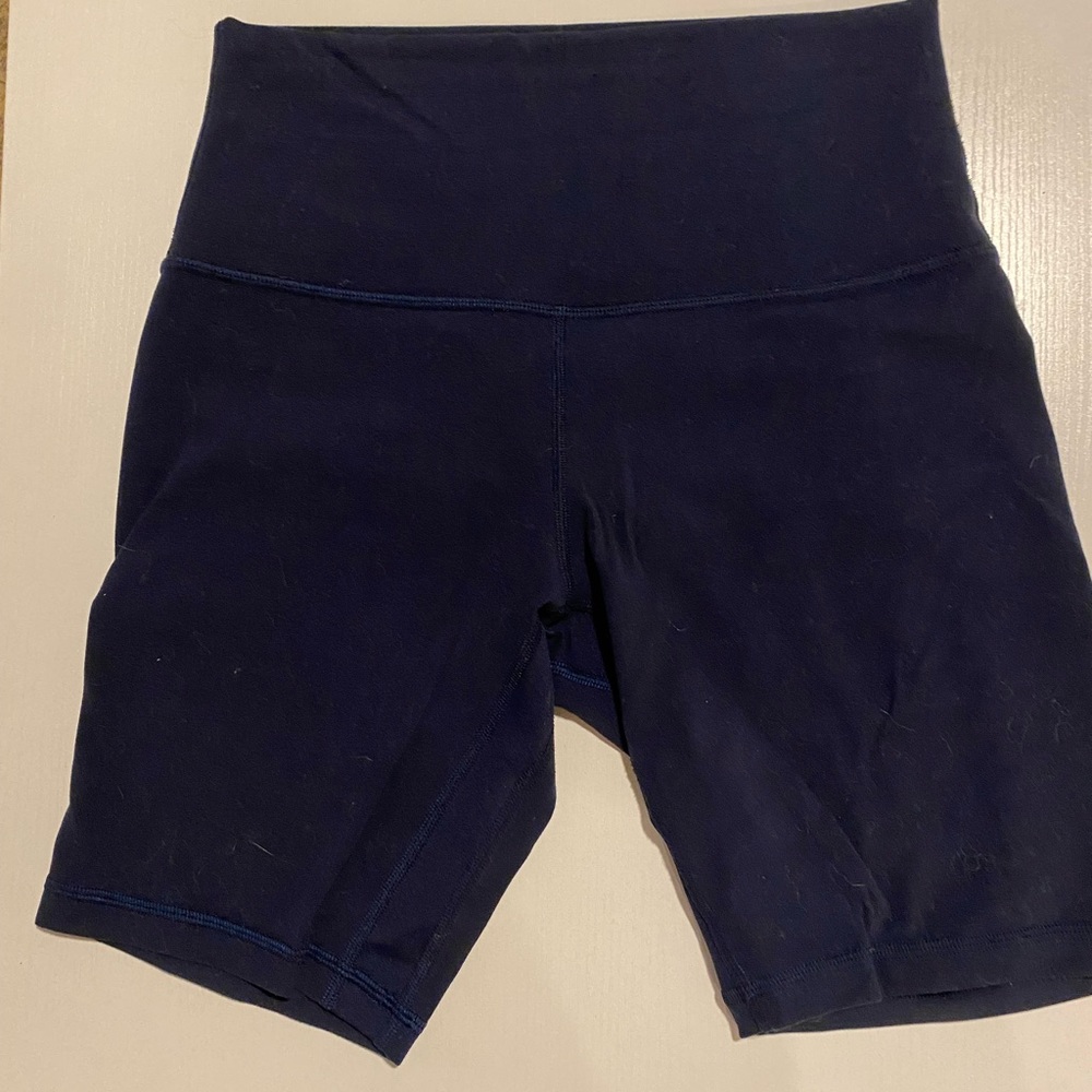 Lululemon 10 inch biker shorts navy